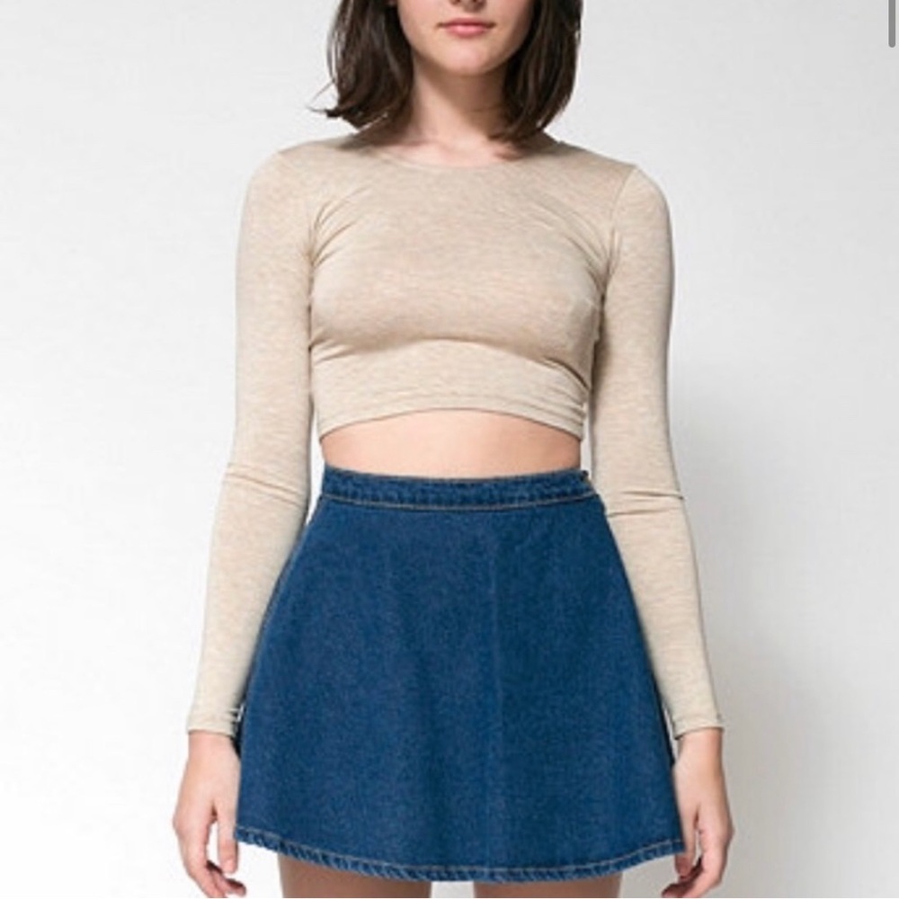 American Apparel Circle Skirt, Medium Wash, Size M